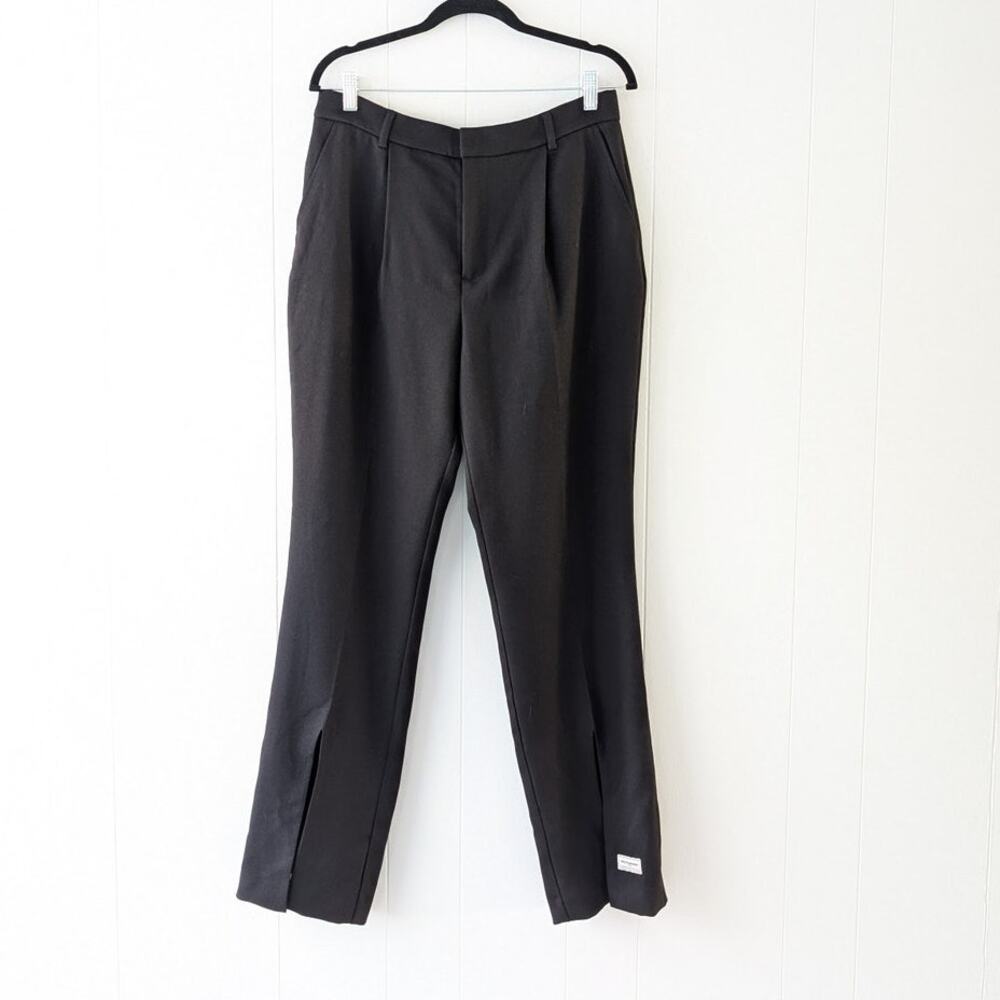 NWT The Giving Movement Black Skinny Split Pleather Textured Pants , size XL